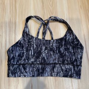 Women’s Lululemon Athletica Black and White Racerback Sports Bra
